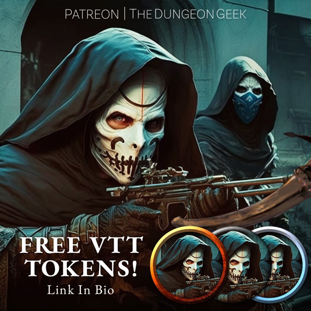 POP:D&D – The Town Bank Robbers – VTT Character Tokens